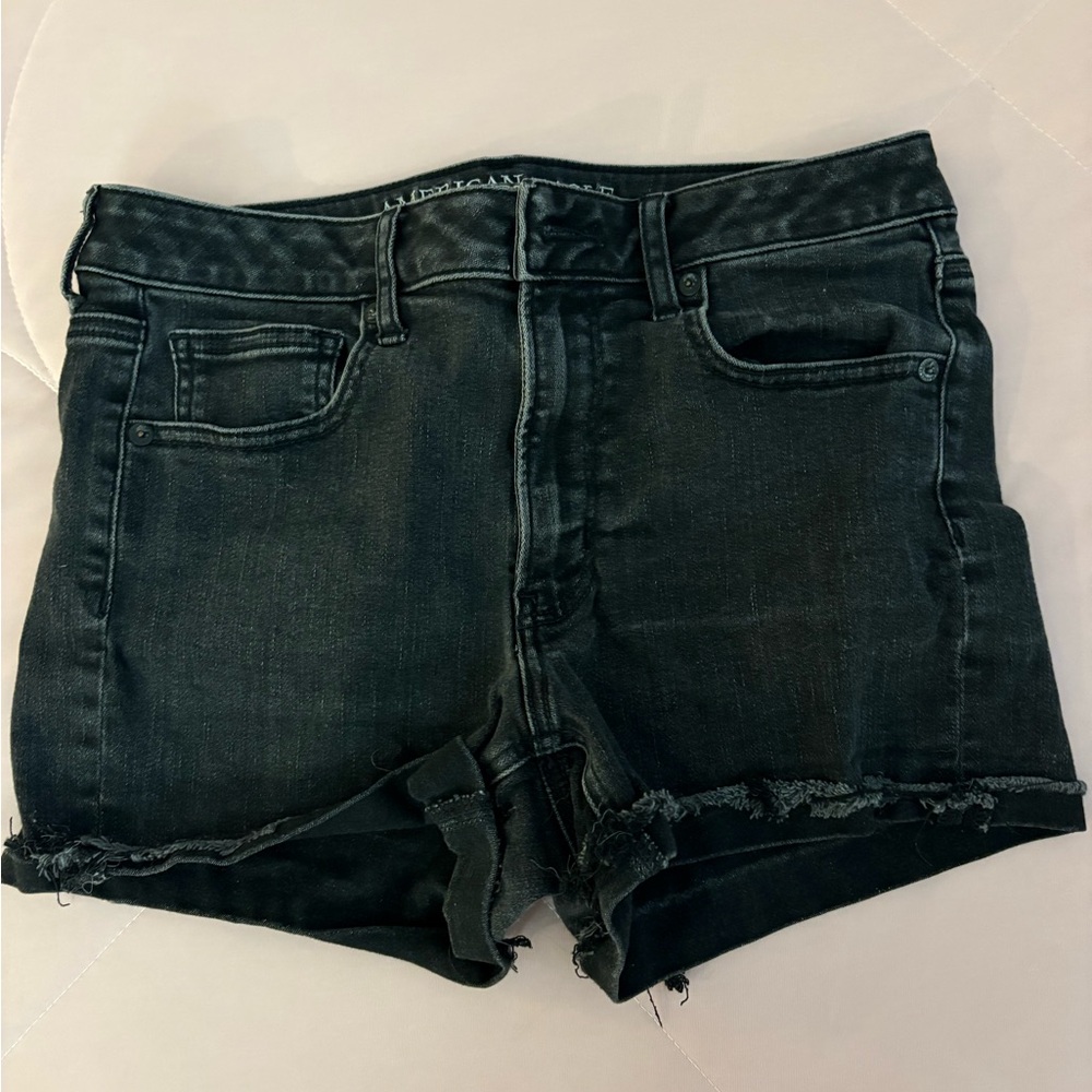 American Eagle Black Denim Jean Shorts